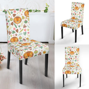 Lion Pattern Print Design 04 Dining Chair Slipcover