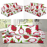 Dragon Fruits White Background Sofa Slipcover