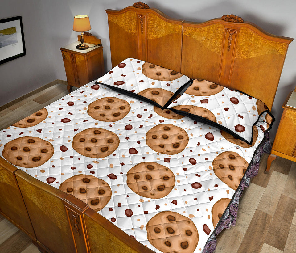 chocolate chip cookie pattern Quilt Bed Set