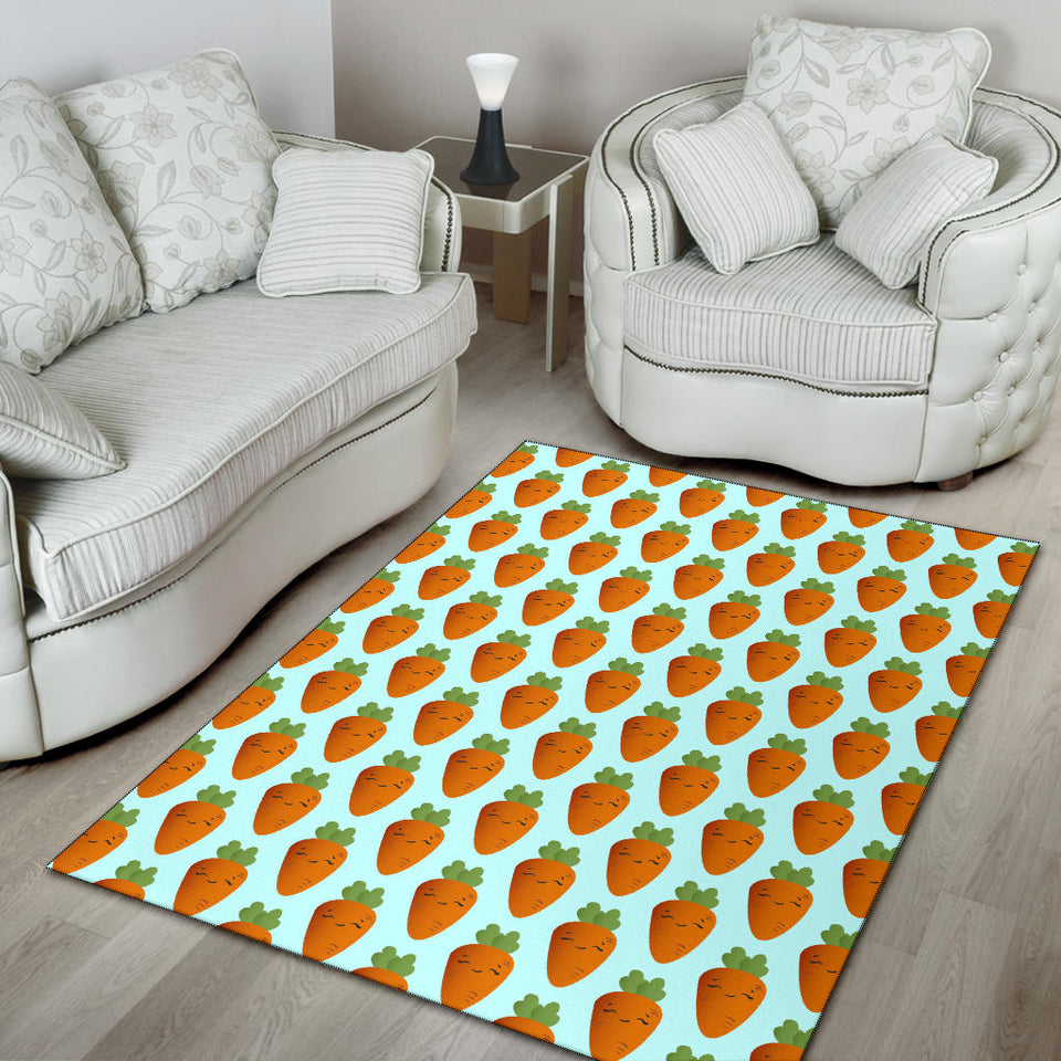 Carrot Pattern Print Design 03 Area Rug