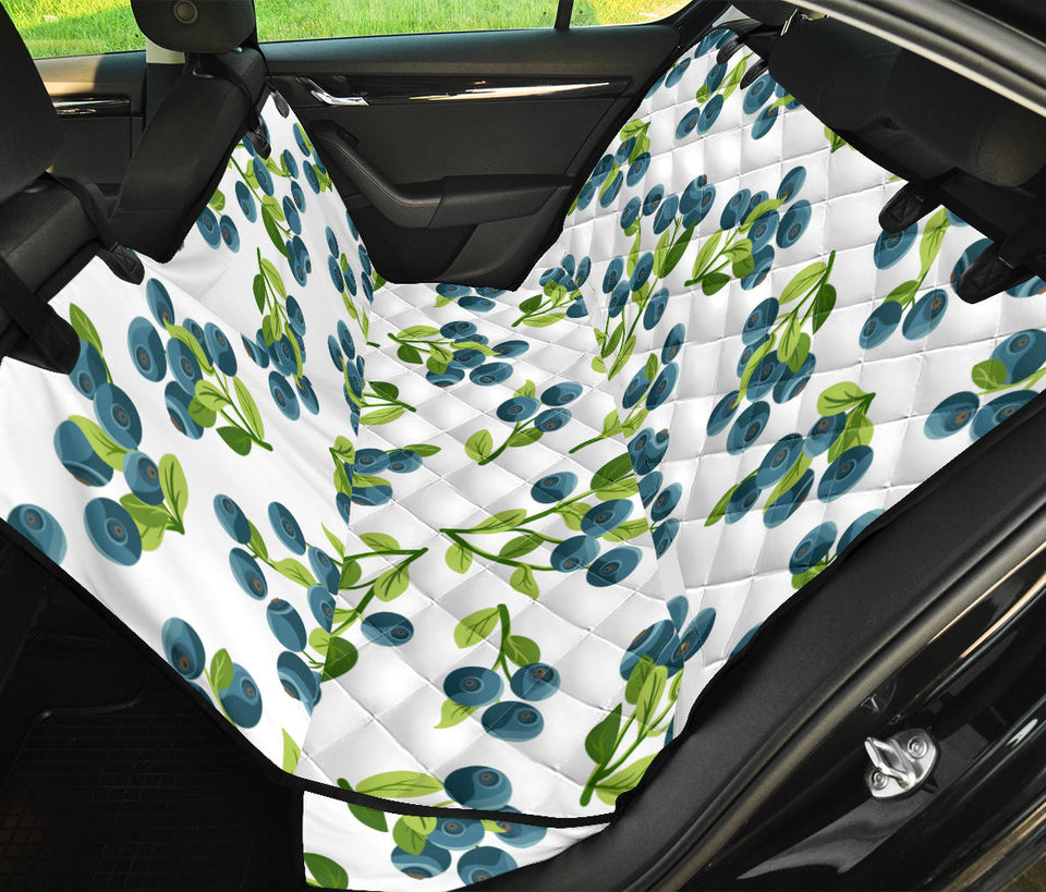 Blueberry White Background Dog Car Seat Covers