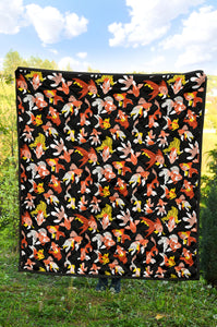 Goldfish Pattern Print Design 03 Premium Quilt