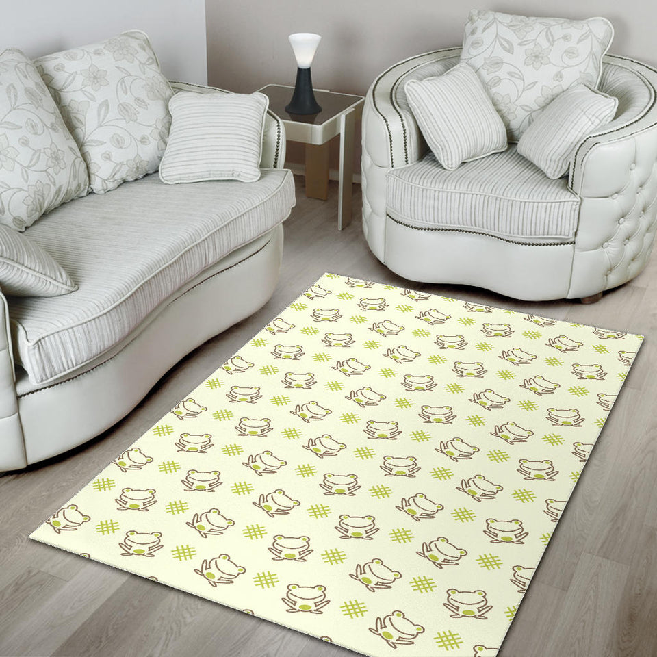 Cute Cartoon Frog Baby Pattern Area Rug