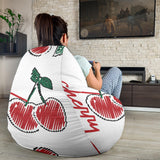 Hand Drawn Cherry Pattern Bean Bag Cover