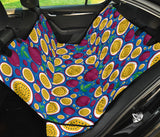 Passion Fruit Blue Background Dog Car Seat Covers
