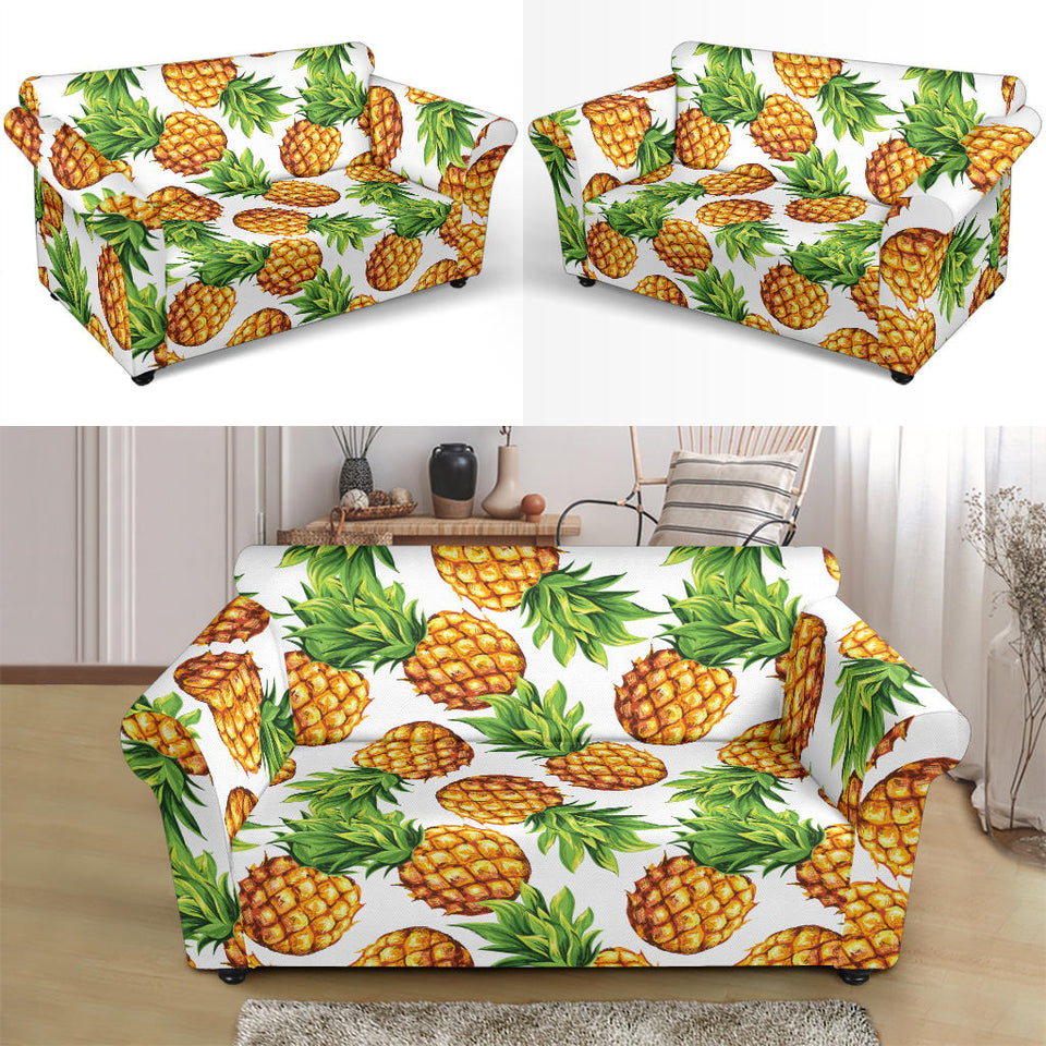 Pineapples Design Pattern Loveseat Couch Slipcover