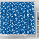 Airplane Pattern In The Sky Shower Curtain Fulfilled In US