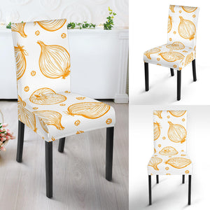 Hand Drawn Onion Pattern Dining Chair Slipcover