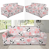 Cute Panda Ballon Heart Pattern Sofa Slipcover