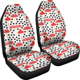 Red Mushroom Dot Pattern Universal Fit Car Seat Covers