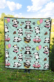 Cute Baby Panda Pattern Premium Quilt