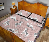 Cute zebra pattern Quilt Bed Set