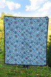 Anchors Rudder Compass Star Nautical Pattern Premium Quilt