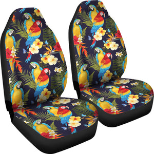 Colorful Parrot Flower Pattern  Universal Fit Car Seat Covers