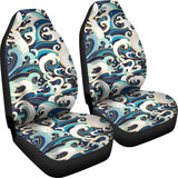 Japanese Wave Pattern Universal Fit Car Seat Covers