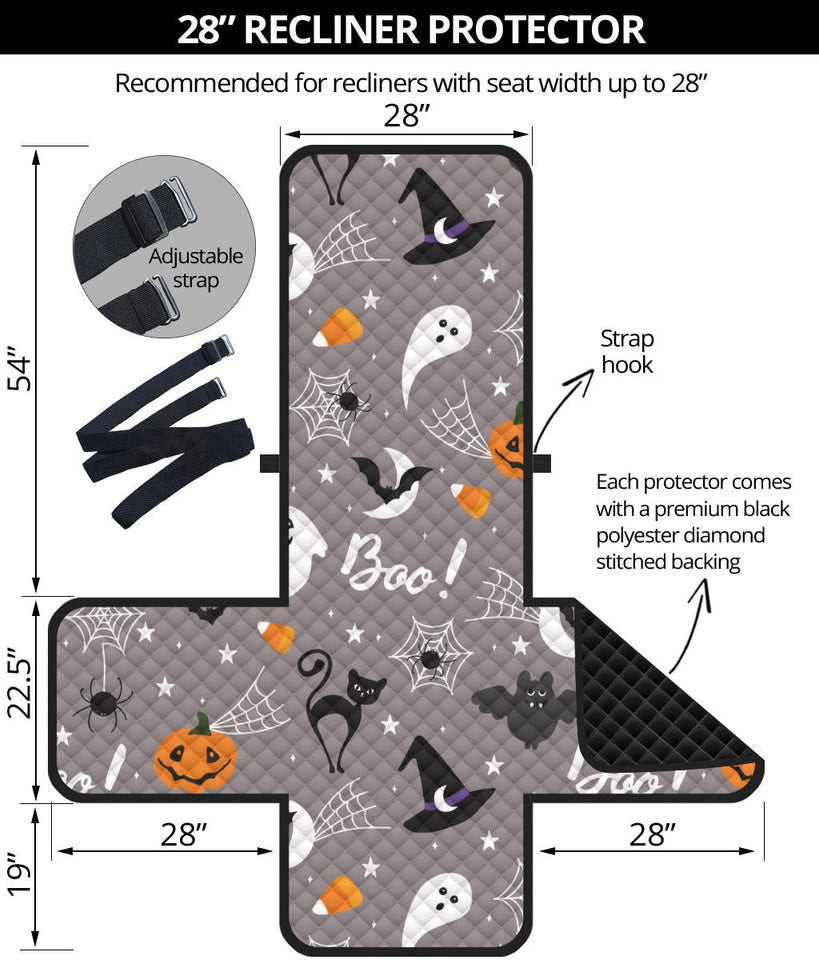 Halloween design pattern Recliner Cover Protector