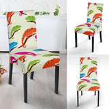 Colorful Chameleon Lizard Pattern Dining Chair Slipcover