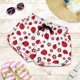 Ladybug Pattern Print Design 04 Women Shorts