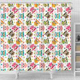 Color Cute Owl Pattern Shower Curtain Fulfilled In US