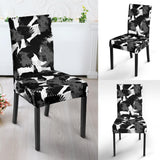 Crow Illustration Pattern Dining Chair Slipcover