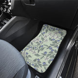 Hand Drawn Blueberry Pattern Front And Back Car Mats