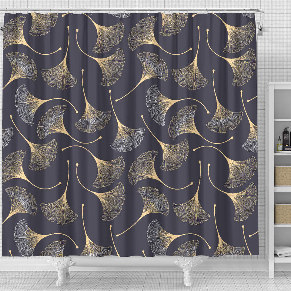 Gold Ginkgo Leaves Shower Curtain Fulfilled In US