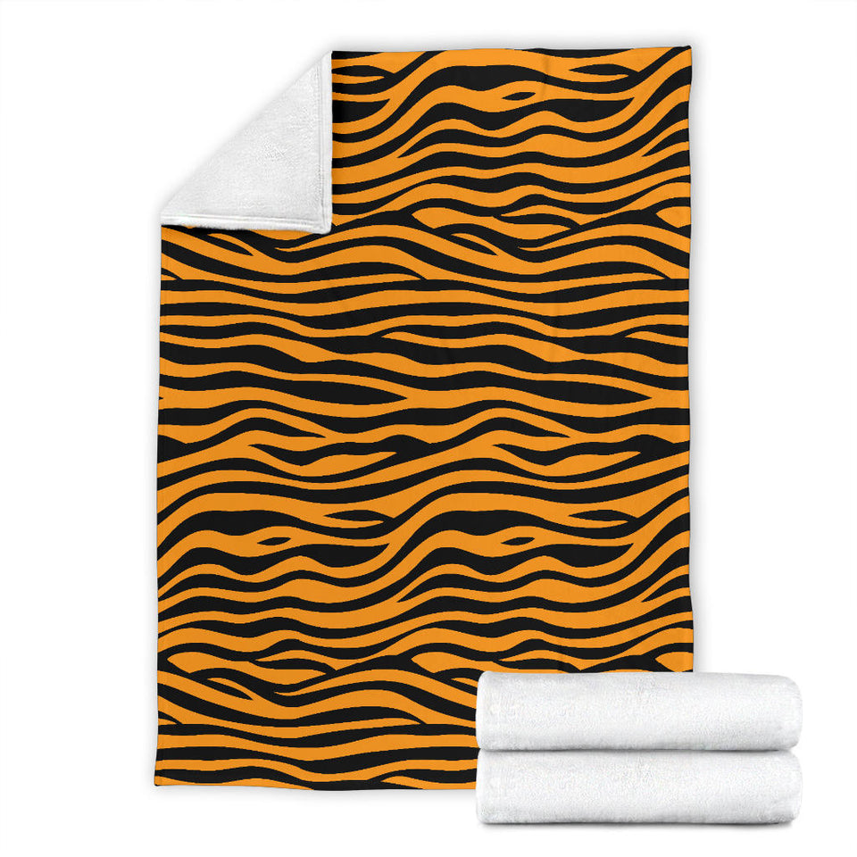 Bengal Tigers Skin Print Pattern Background Premium Blanket