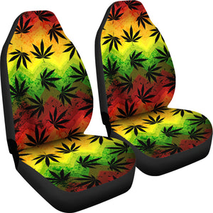 Canabis Marijuana Weed Pattern Print Design 03 Universal Fit Car Seat Covers
