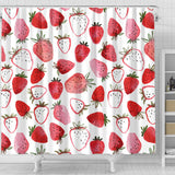Watercolor Hand Drawn Beautiful Strawberry Pattern Shower Curtain Fulfilled In US