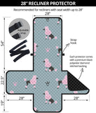 poodle dog pattern Recliner Cover Protector