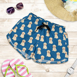 Golden Retriever Pattern Print Design 03 Women Shorts