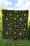 Alien Pattern Print Design 02 Premium Quilt