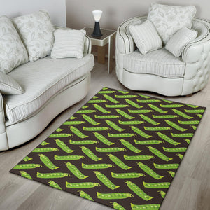Green Peas Pattern Print Design 05 Area Rug