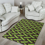 Green Peas Pattern Print Design 05 Area Rug