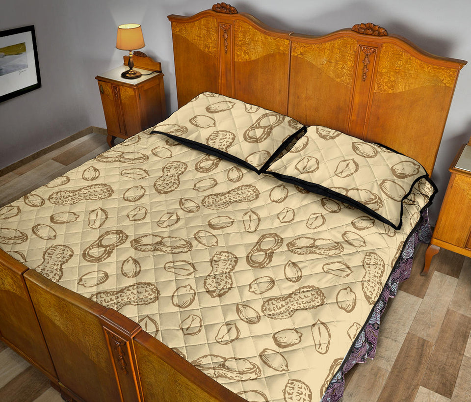 hand drawn peanuts pattern Quilt Bed Set