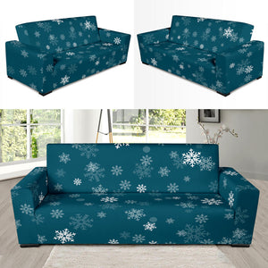 Snowflake Pattern Dark Background Sofa Slipcover