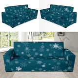 Snowflake Pattern Dark Background Sofa Slipcover