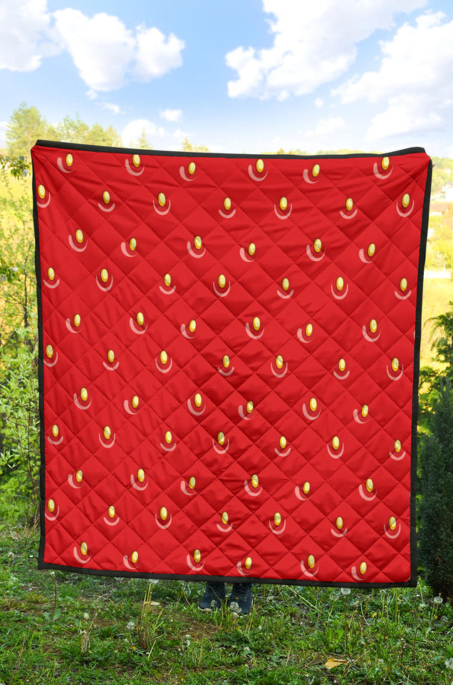 Strawberry Texture Skin Pattern Premium Quilt
