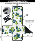 blueberry white background Recliner Cover Protector