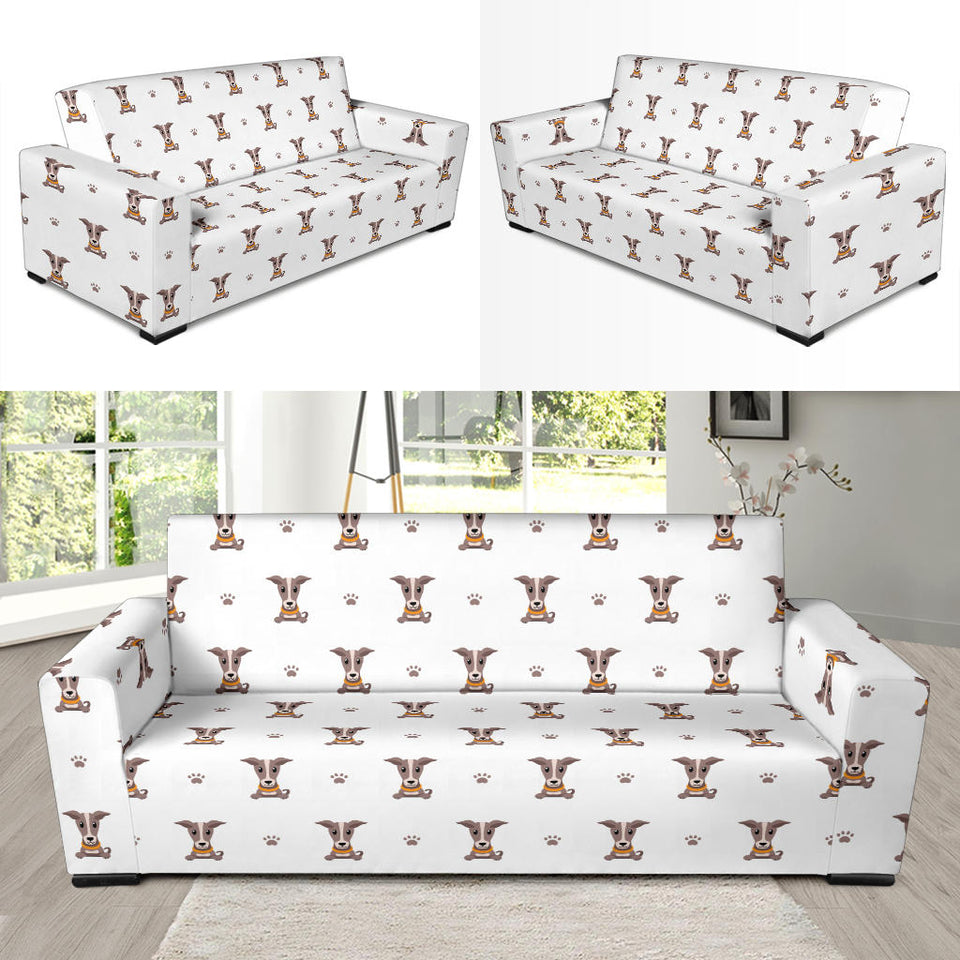 Greyhound Pattern Print Design 05 Sofa Slipcover