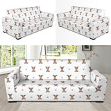 Greyhound Pattern Print Design 05 Sofa Slipcover