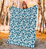 Hibiscus Pattern Print Design 04 Premium Blanket