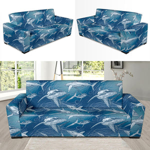 Shark Hand Drawn Sofa Slipcover