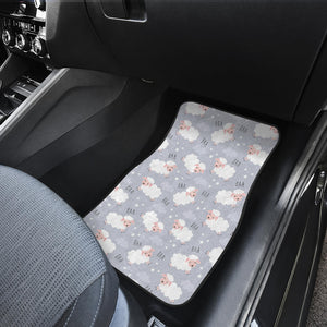 Sweet Dreams Sheep Pattern Front Car Mats