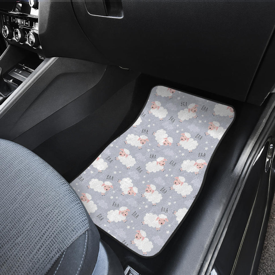 Sweet Dreams Sheep Pattern Front Car Mats