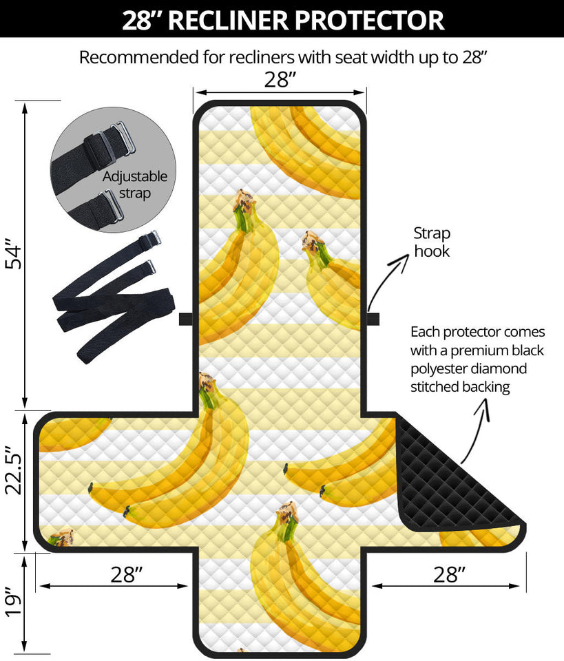Banana pattern blackground Recliner Cover Protector