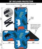 Colorful rhino pattern Recliner Cover Protector