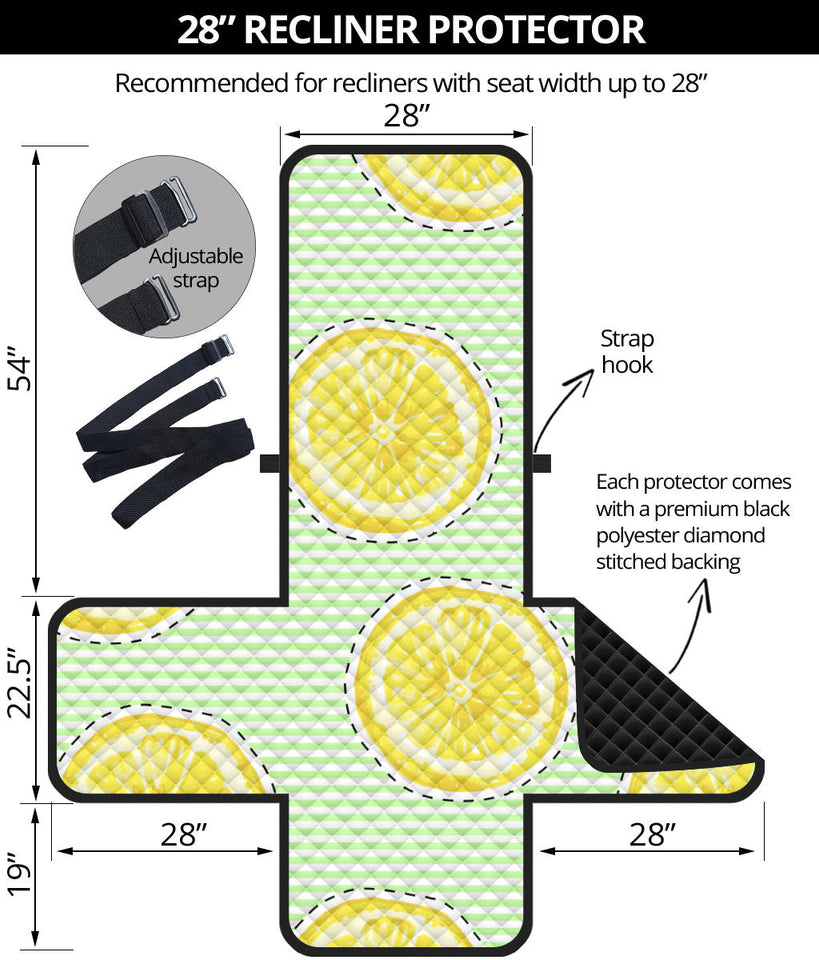 slice of lemon pattern Recliner Cover Protector