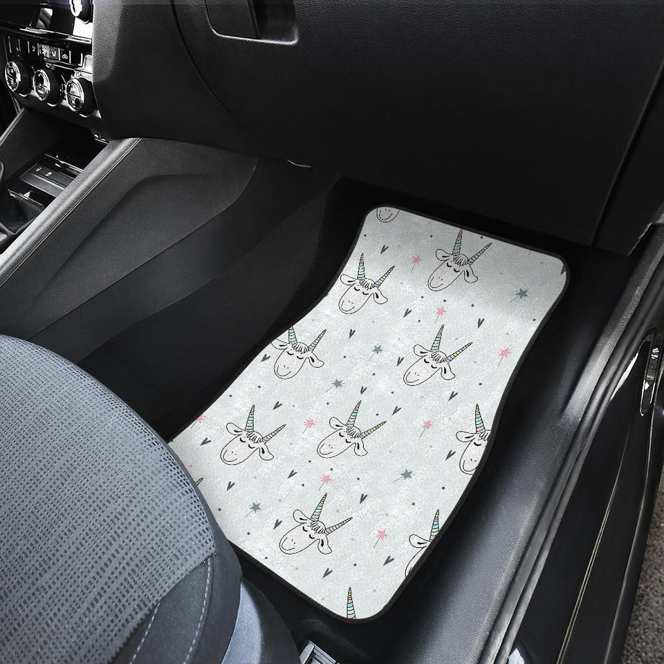 Cute Goat Design Pattern Front Car Mats