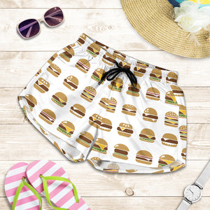 Hamburger Pattern Print Design 02 Women Shorts